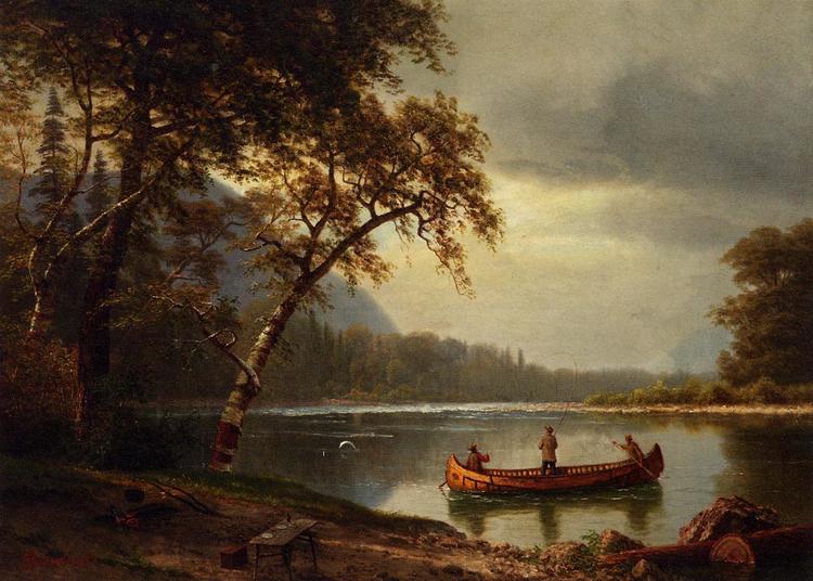 Albert Oil Painting Salmon Fishing on the Cascapediac River